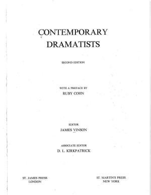 Contemporary Dramatists 9