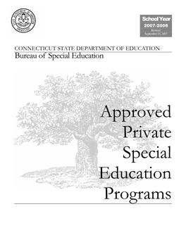 Approved Private Special Education Programs