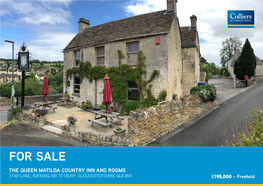 For Sale the Queen Matilda Country Inn and Rooms