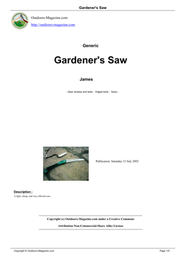 Gardener's Saw