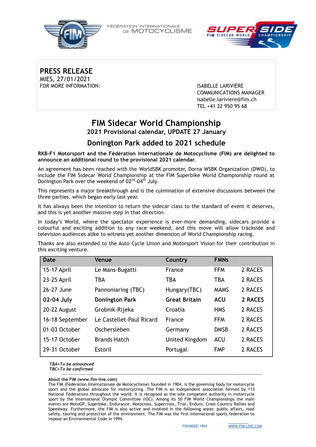 FIM Sidecar World Championship