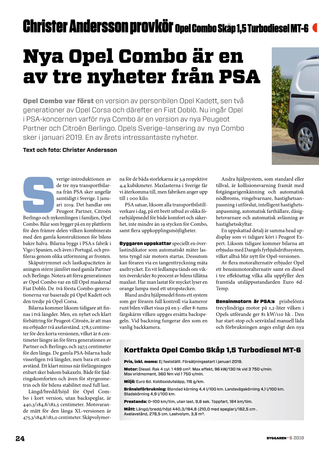 Nya Opel Combo Är En Av Tre Nyheter Från PSA