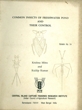 Common Insects of Freshwater Pond and Their Control ~