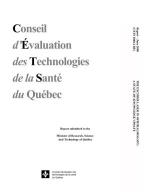 D'évaluation Des Technologies De La Santé Du Québec