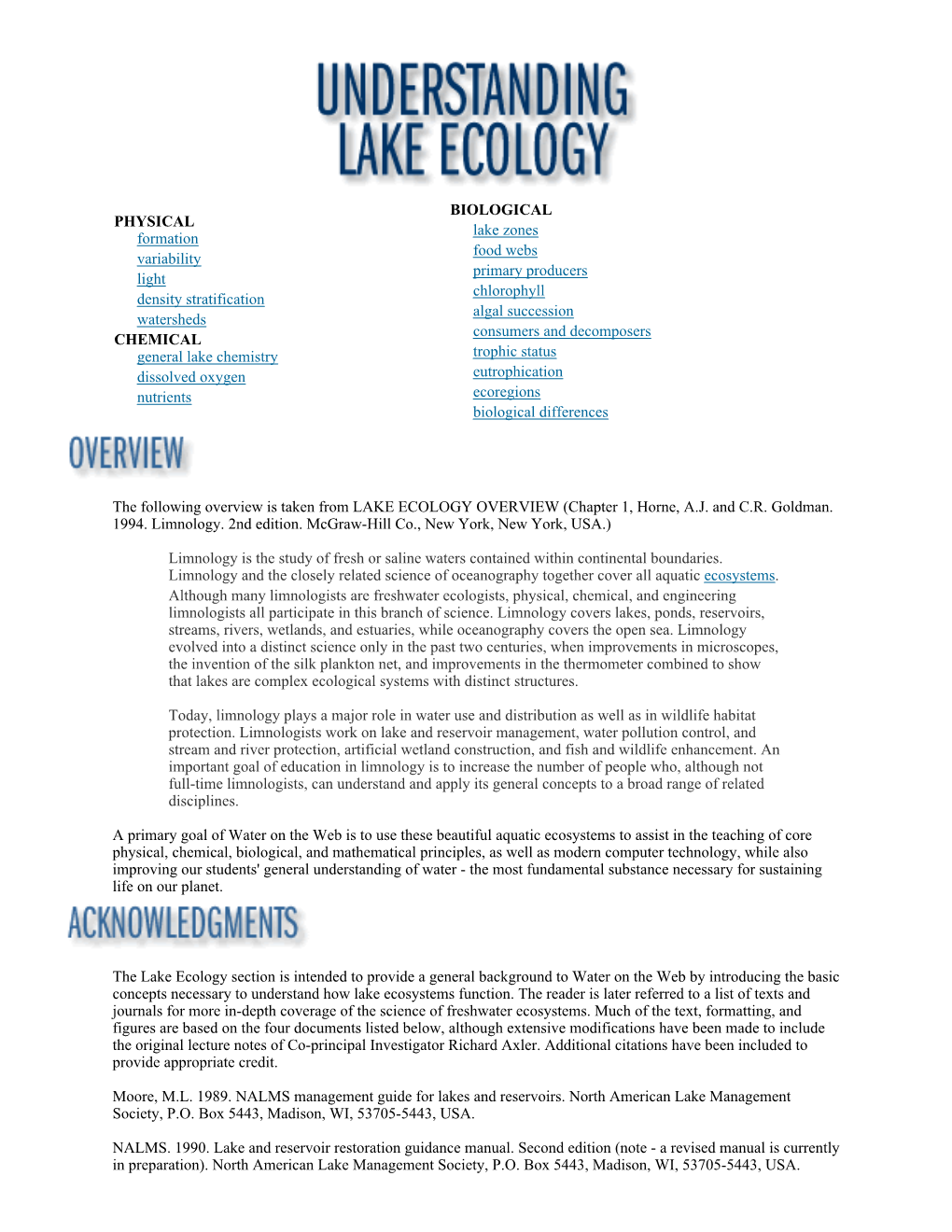 A Primer on Limnology, Second Edition