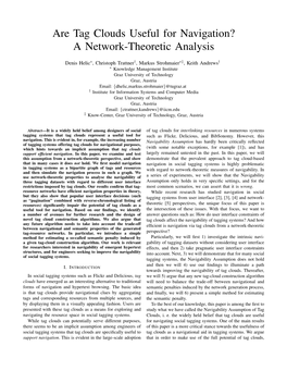 Are Tag Clouds Useful for Navigation? a Network-Theoretic Analysis