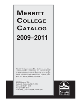 Merritt College Catalog 2009–2011