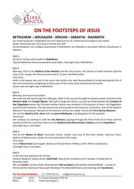 On the Footsteps of Jesus