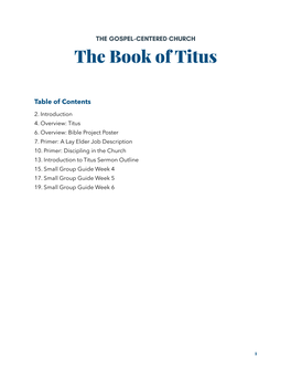 Titus Small Group Guide