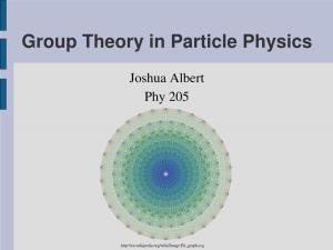 Group Theory in Particle Physics