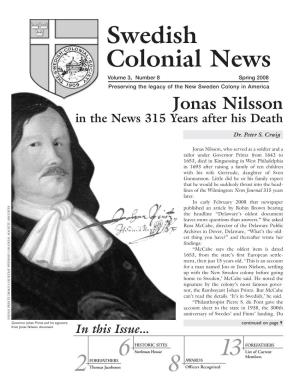 Jonas Nilsson in the News 315 Years After His Death