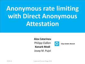 Anonymous Rate Limiting with Direct Anonymous Attestation