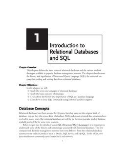 Introduction to Relational Databases and SQL