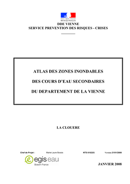 Atlas Des Zones Inondables Des Cours D'eau Secondaires Du Departement
