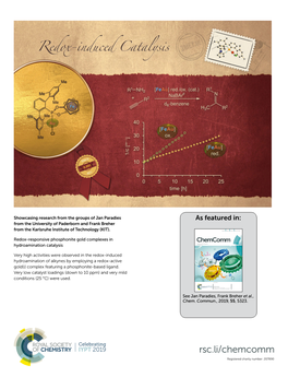 Redox-Responsive Phosphonite Gold Complexes in Hydroamination Catalysis† Cite This: Chem