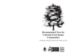 Reommended Trees for Colo Front Range Communities.Pmd