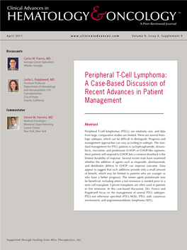Peripheral T-Cell Lymphoma: a Case-Based Discussion of Recent Advances in Patient Management