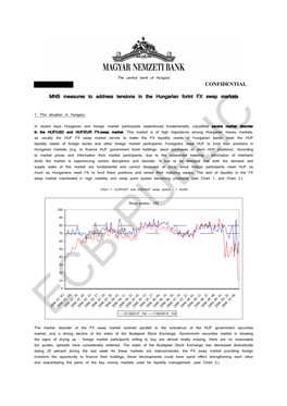 MNB Measures to Address Tensions in the Hungarian Forint FX Swap Markets
