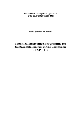 Technical Assistance Programme for Sustainable Energy in the Caribbean (TAPSEC)