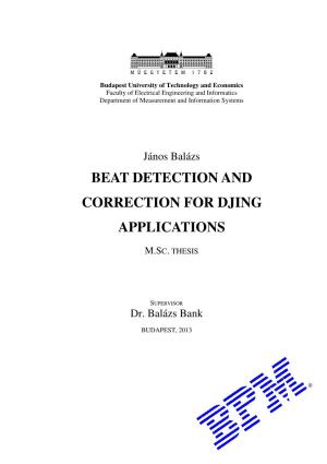 Beat Detection and Correction for Djing Applications