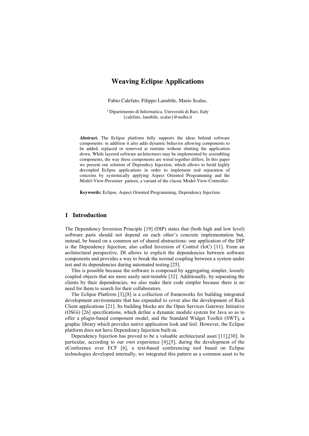 Weaving Eclipse Applications