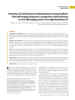 Detection of Calcifications in Retinoblastoma Using Gradient