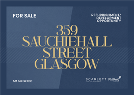 For Sale Development Opportunity 359 Sauchiehall Street Glasgow