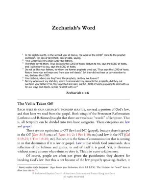 Zechariah's Word