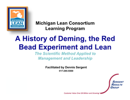 MLC History of Deming & Red Bead Experiment