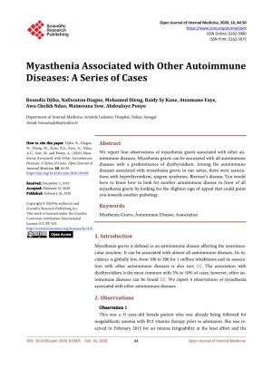 Myasthenia Associated with Other Autoimmune Diseases: a Series of Cases