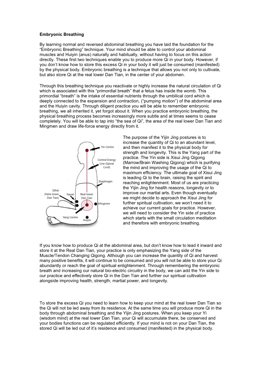 Embryonic Breathing by Learning Normal and Reversed Abdominal