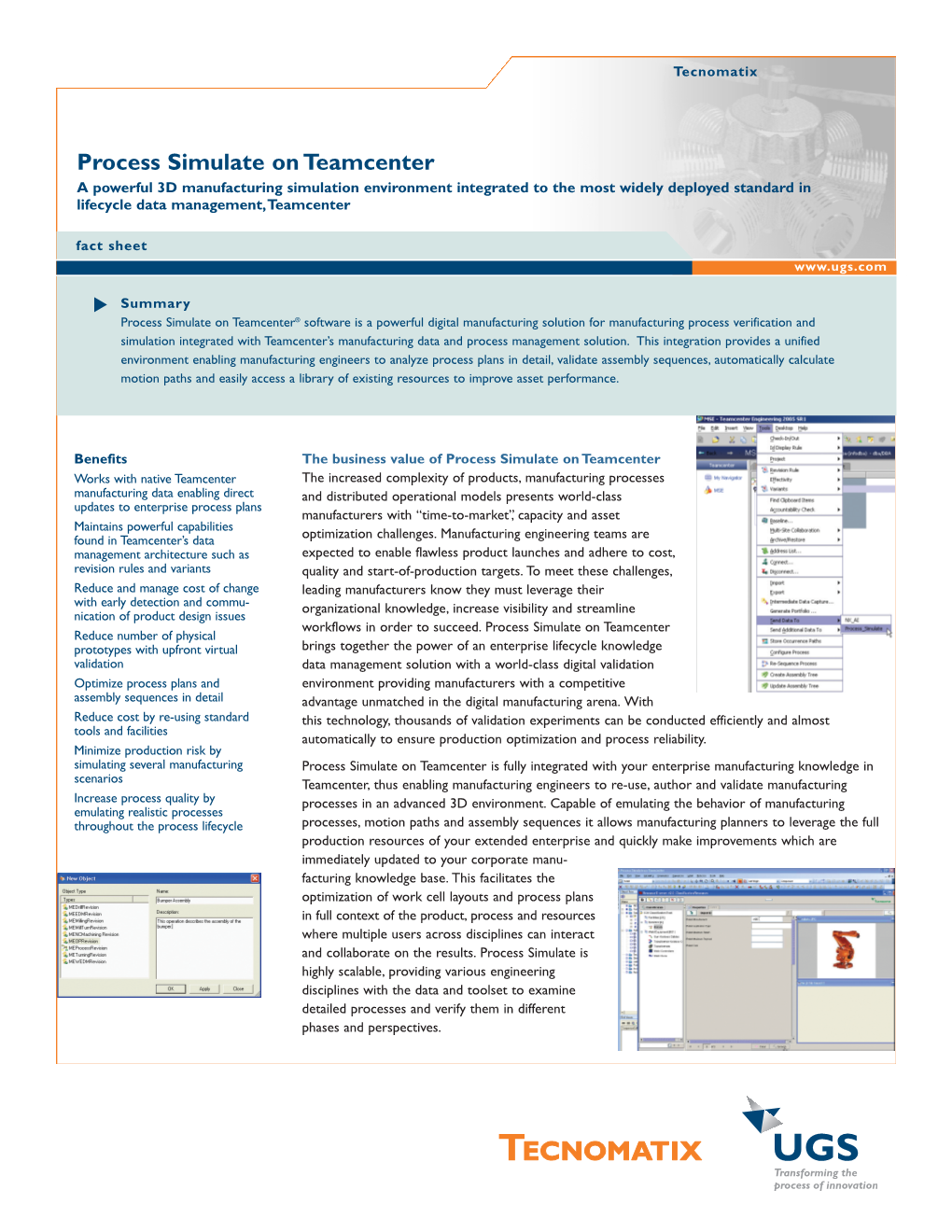 Tecnomatix Process Simulation on Teamcenter