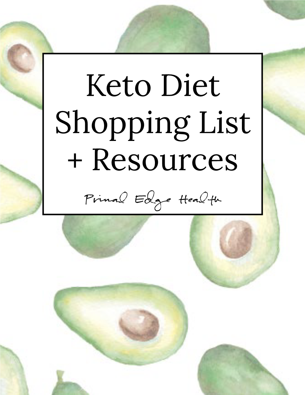 Keto Diet Shopping List + Resources
