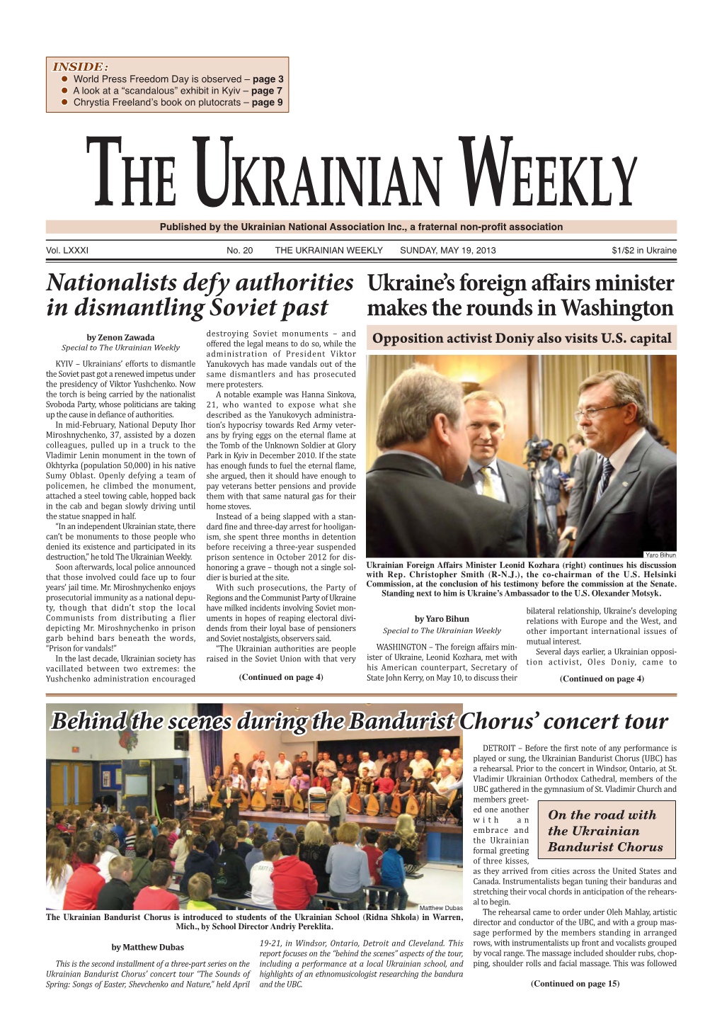 The Ukrainian Weekly 2013, No.20