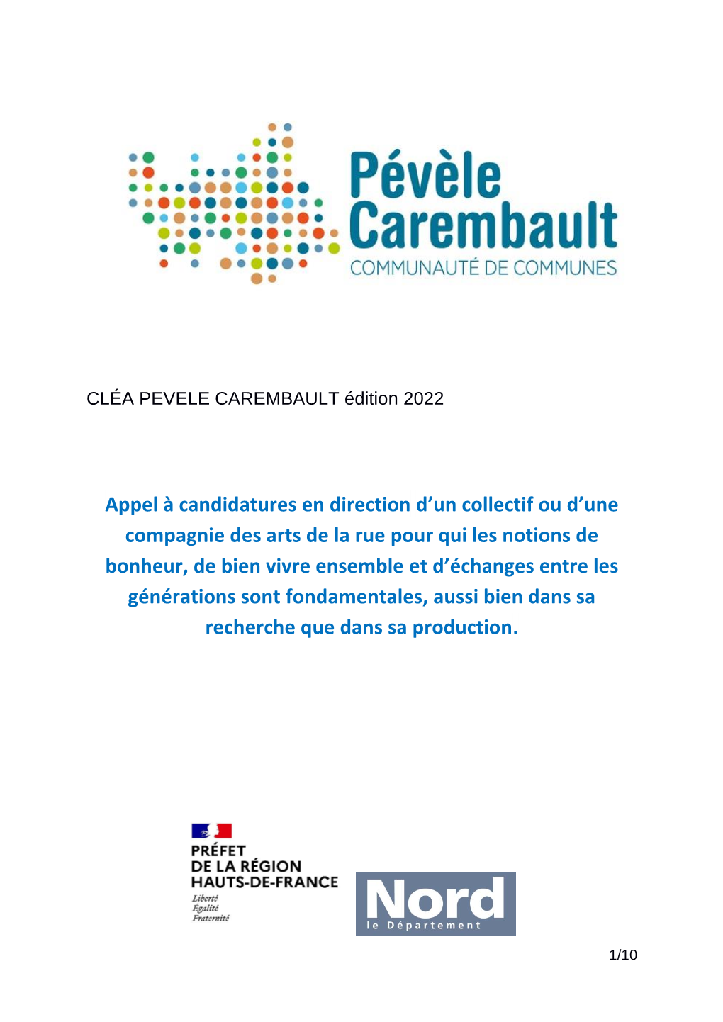 AAC CLEA Pévèle Carembault 2022 Arts De La Rue.Pdf Pdf 401 Ko