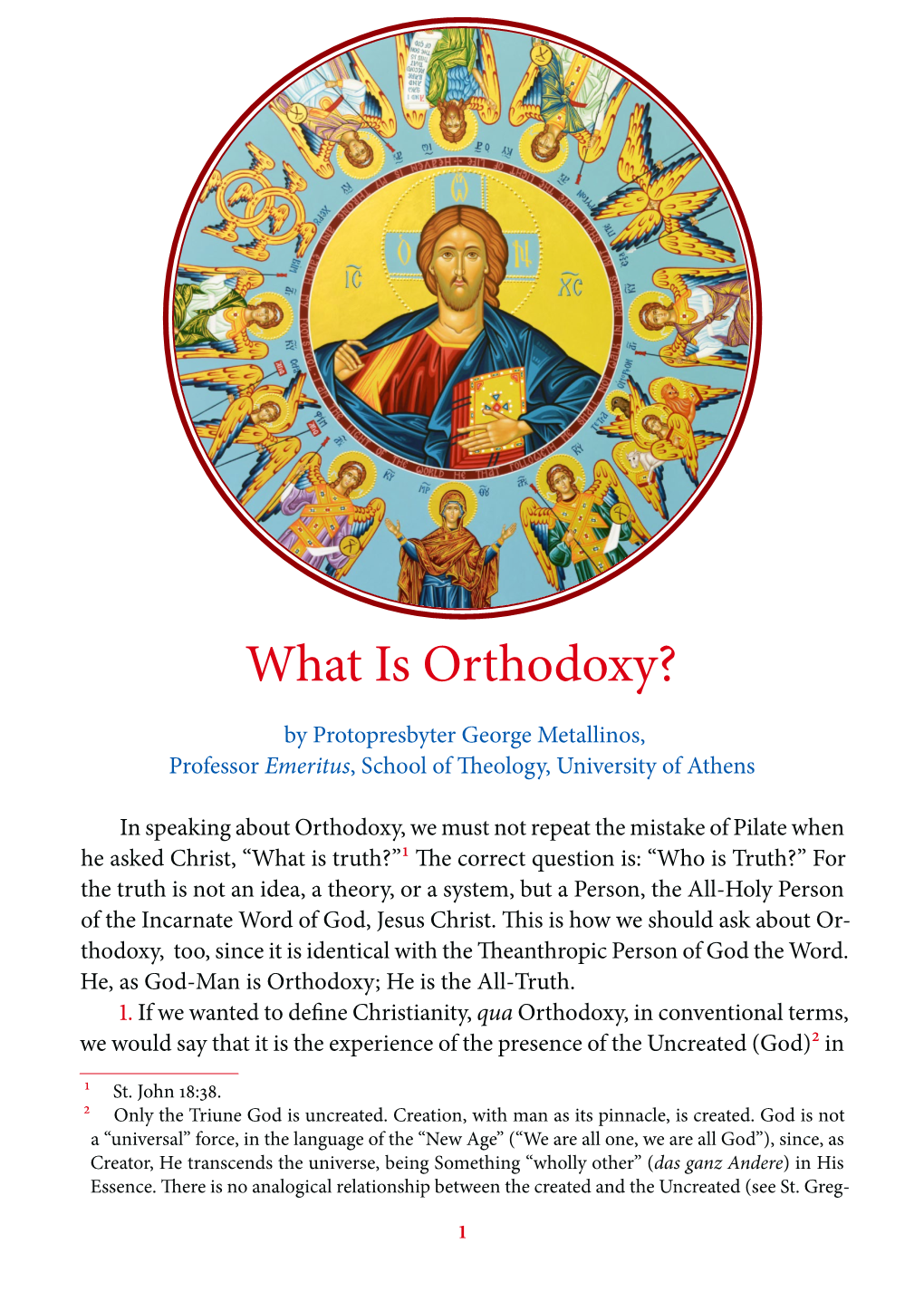 What Is Orthodoxy?