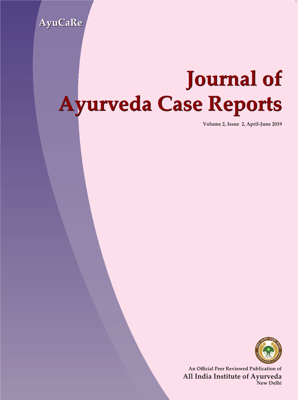 Journal of Ayurveda Case Reports