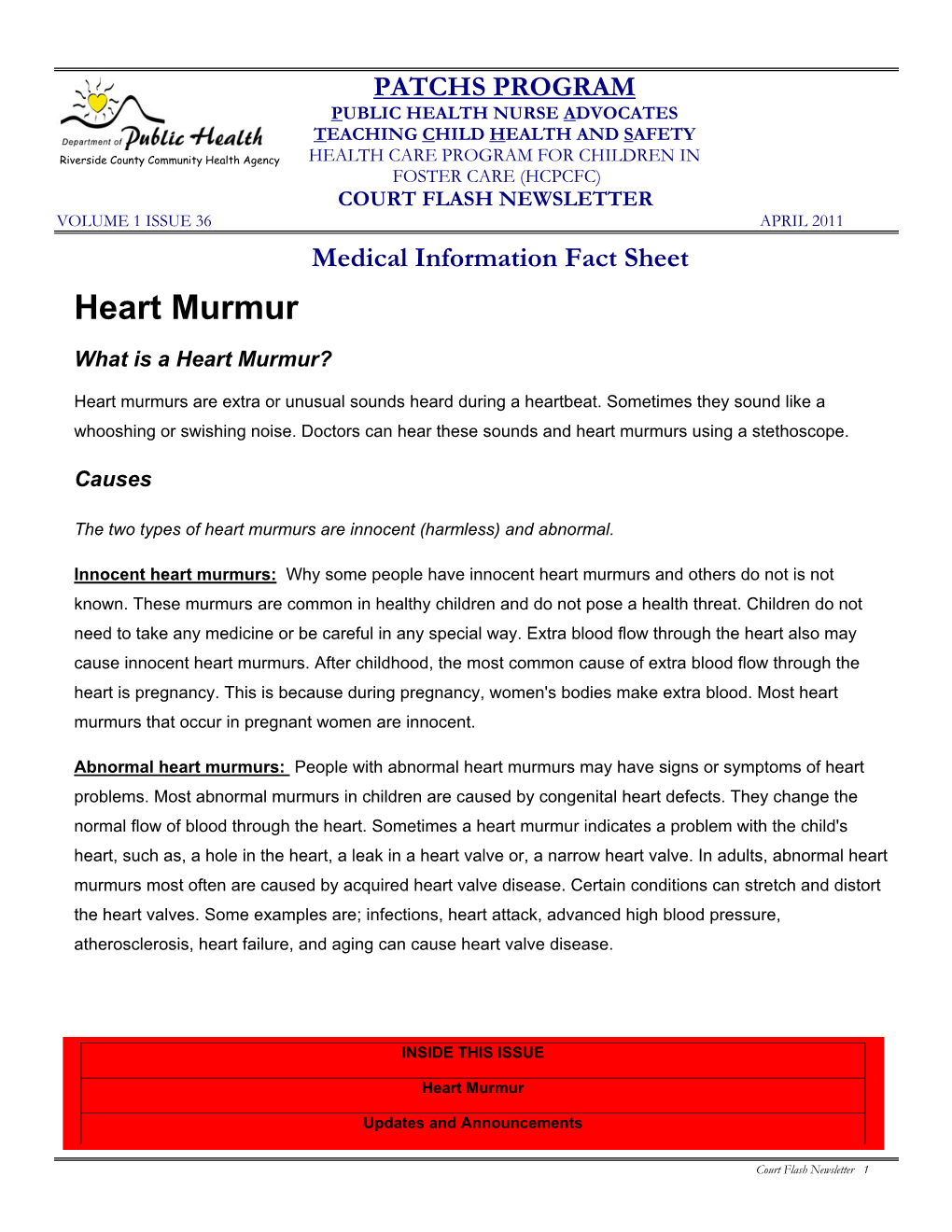 Heart Murmur