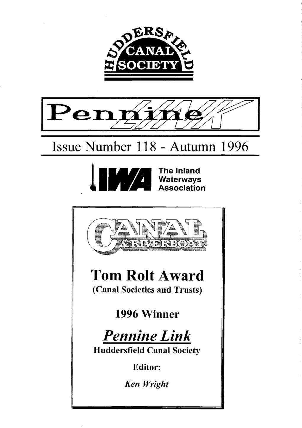 Tom Rolt Award Pennine Link