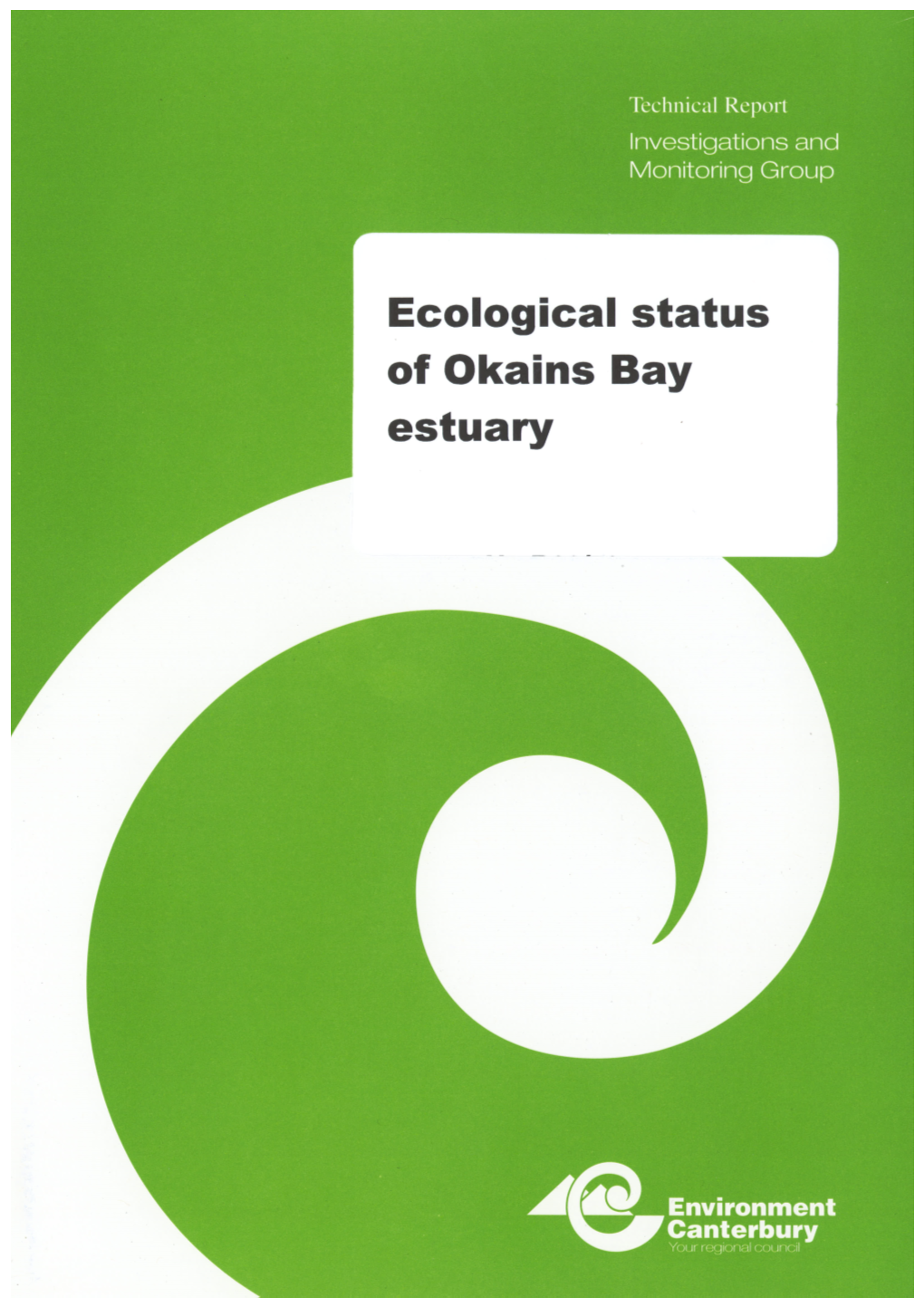 Ecological Status of Okains Bay Estuary
