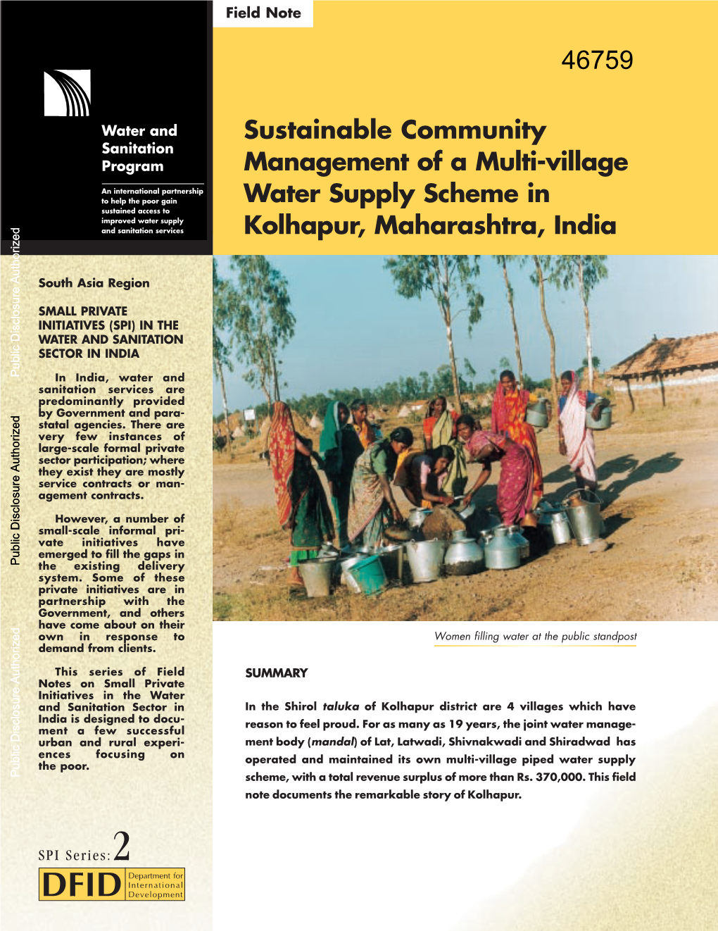 Sustainable Community Management of a Multi