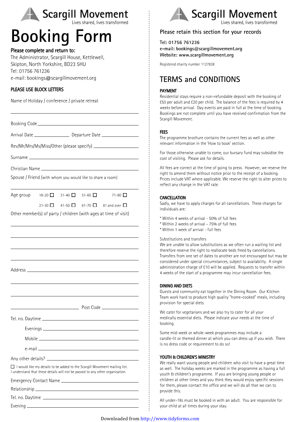 Booking Form