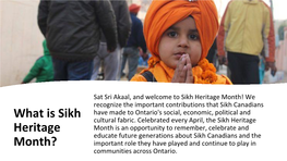 What Is Sikh Heritage Month?
