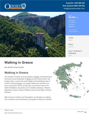 Walking in Greece | Small Group Tour for Seniors