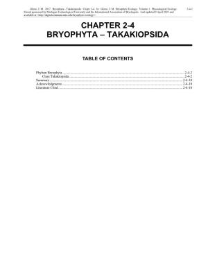 Volume 1, Chapter 2-4: Bryophyta