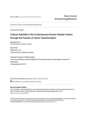 Cultural Hybridity in the Contemporary Korean Popular Culture Through the Practice of Genre Transformation