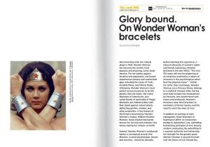 Glory Bound. on Wonder Woman's Bracelets