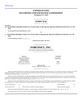 FORTINET, INC. (Exact Name of Registrant As Specified in Its Charter)
