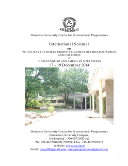 International Seminar 17 – 19 December 2014
