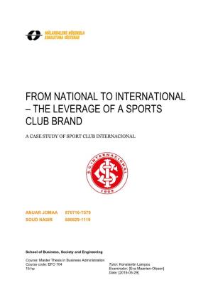 From National to International – the Leverage of a Sports Club Brand